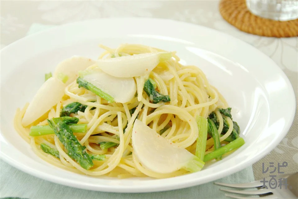 かぶと明太子のスパゲッティ
