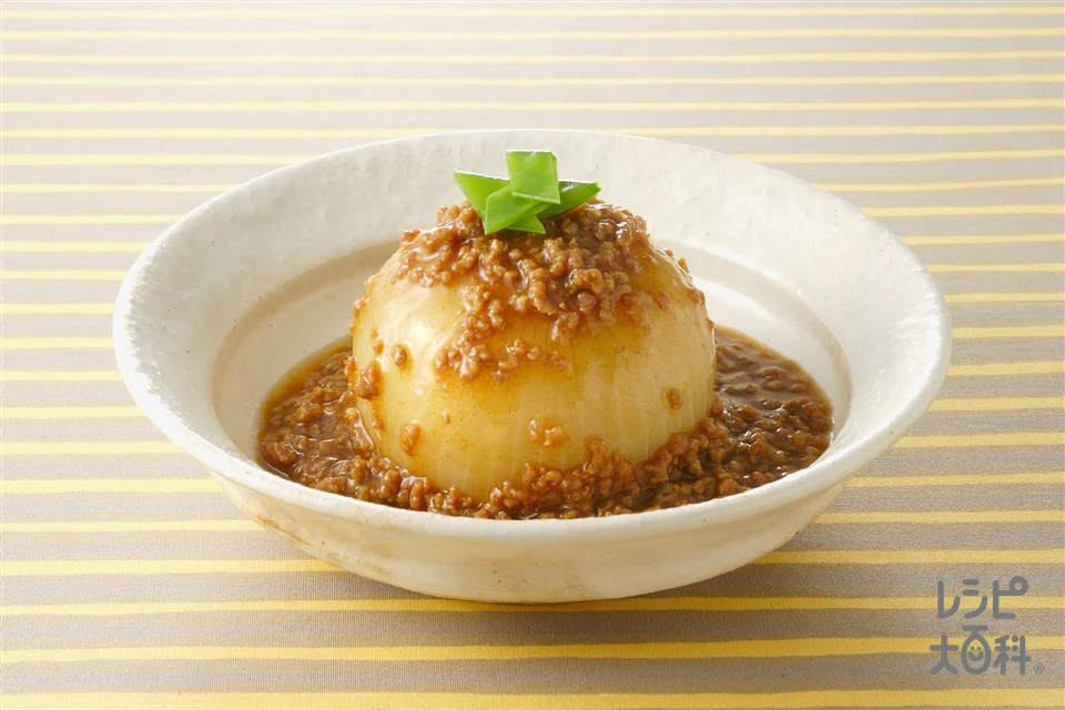 玉ねぎの含め煮 カレーそぼろあん