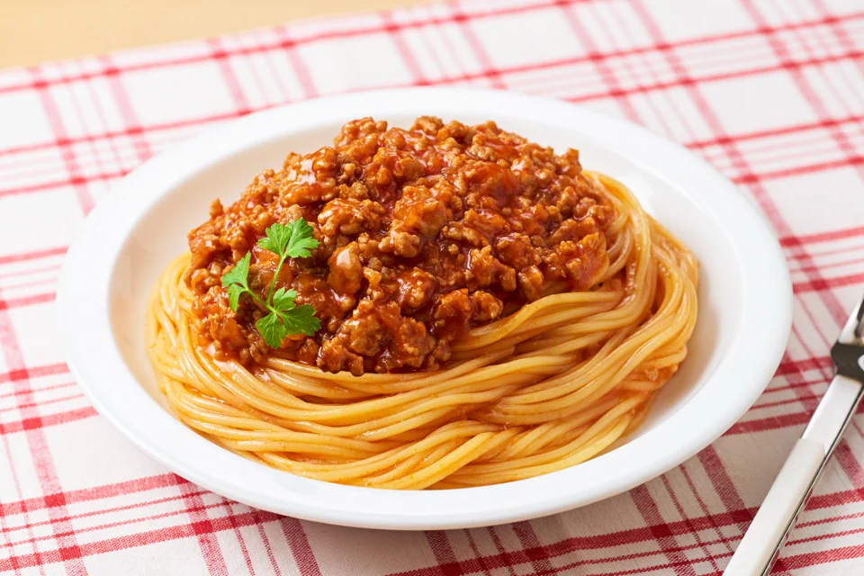 お手軽ミートソースパスタ