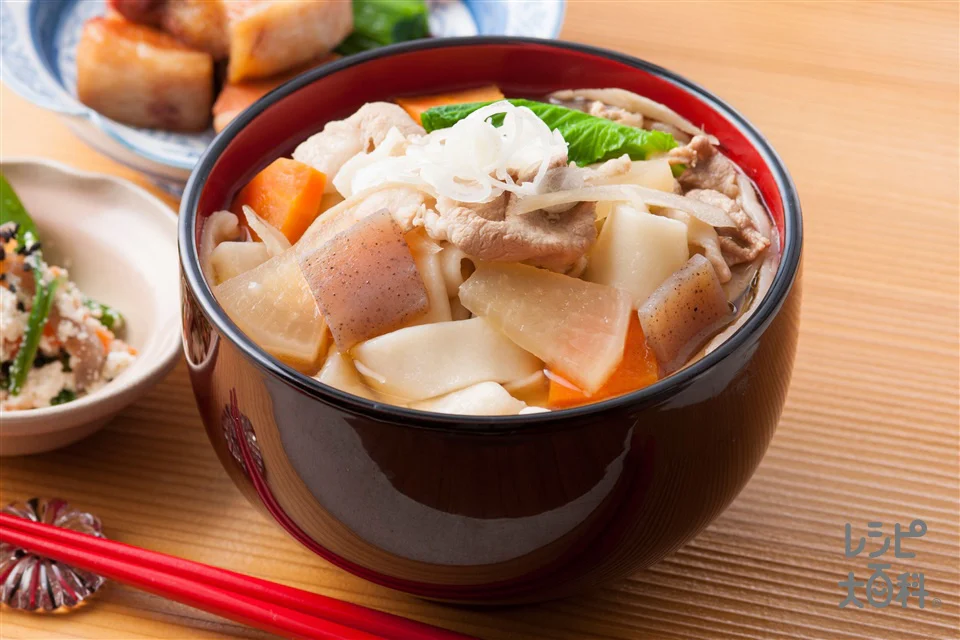上州麦豚を使用したおっきりこみ