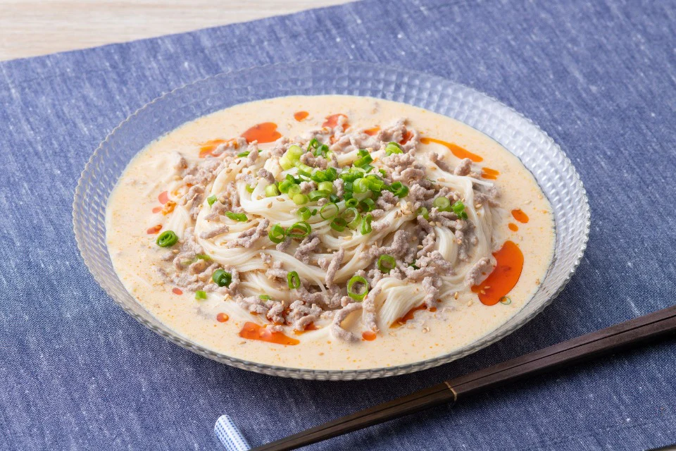 味付け簡単♪冷やし豆乳担々そうめん