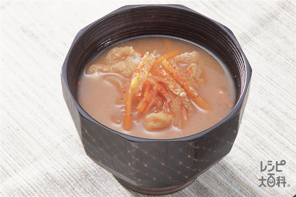 せん切り野菜のみそ汁
