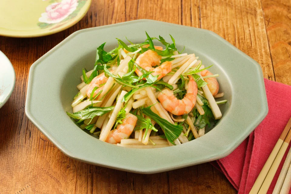 大根と水菜のシャキシャキサラダ~中華風ドレッシング~