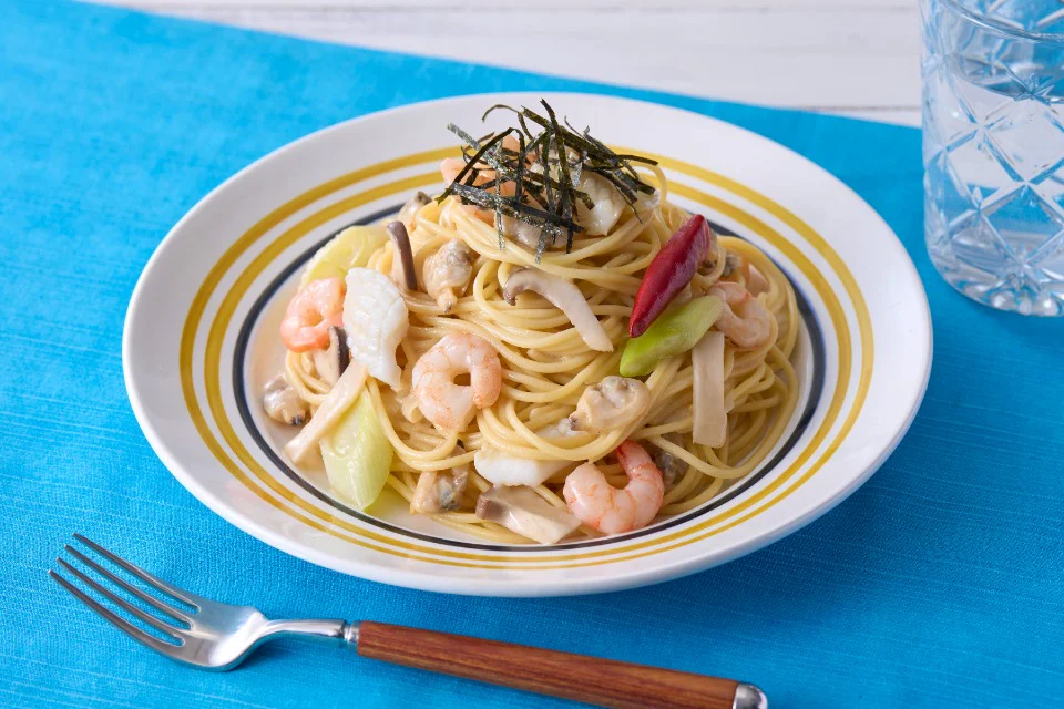 海の幸バター醤油パスタ