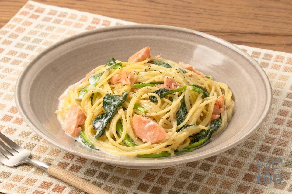 フライパン1つで!鮭だしミルクパスタ
