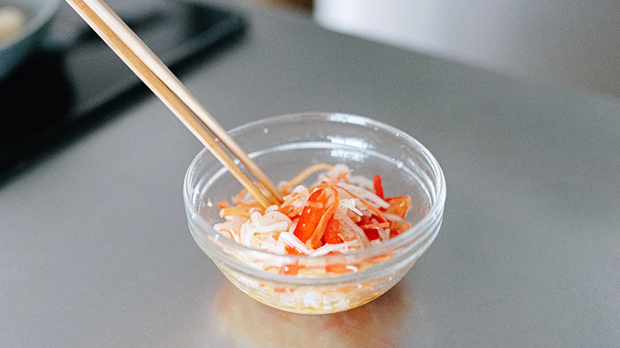 さっぱりとした酸味が美味な「なますエスカベッシュ風」
