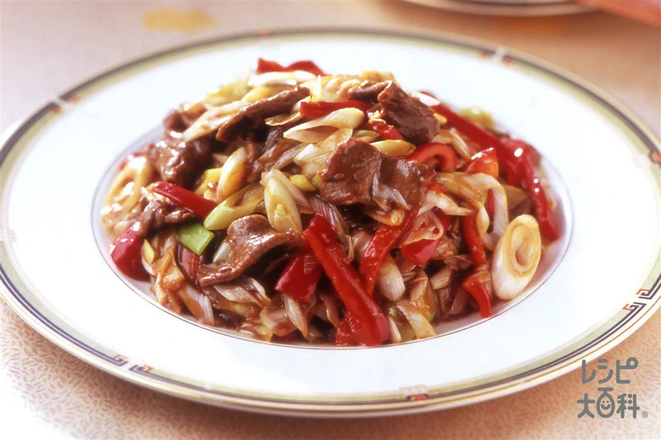 ねぎと牛肉のオイスター炒め
