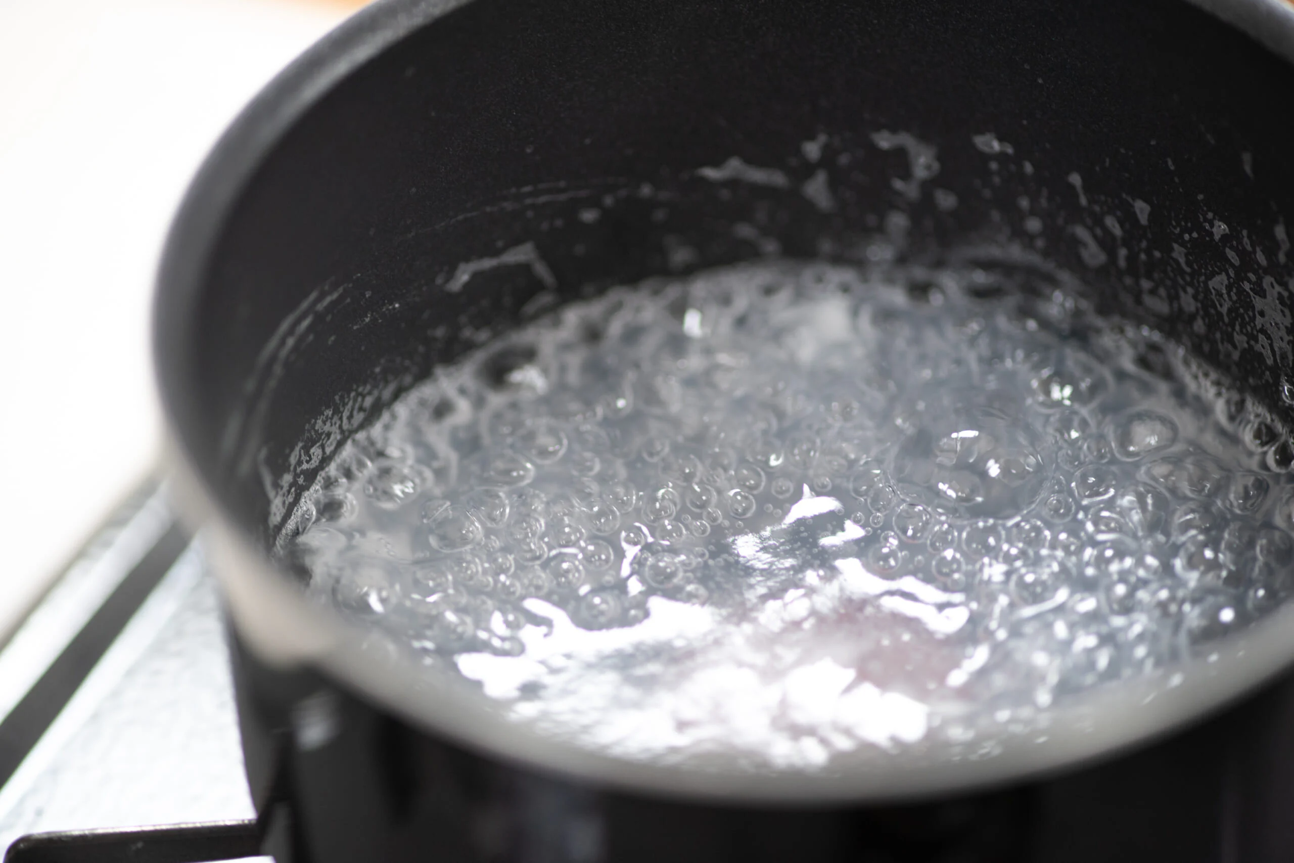 水の量に対して片栗粉3%の割合で入れた場合のとろみ加減