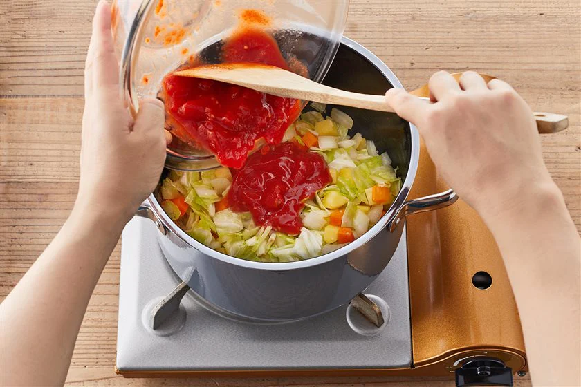 たっぷり野菜のミネストローネ＜塩分控えめ＞のつくり方_2_1