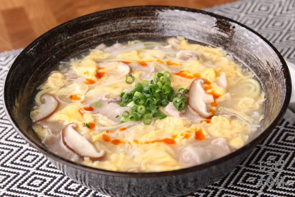 ちゃんぽん麺で酸辣湯めん
