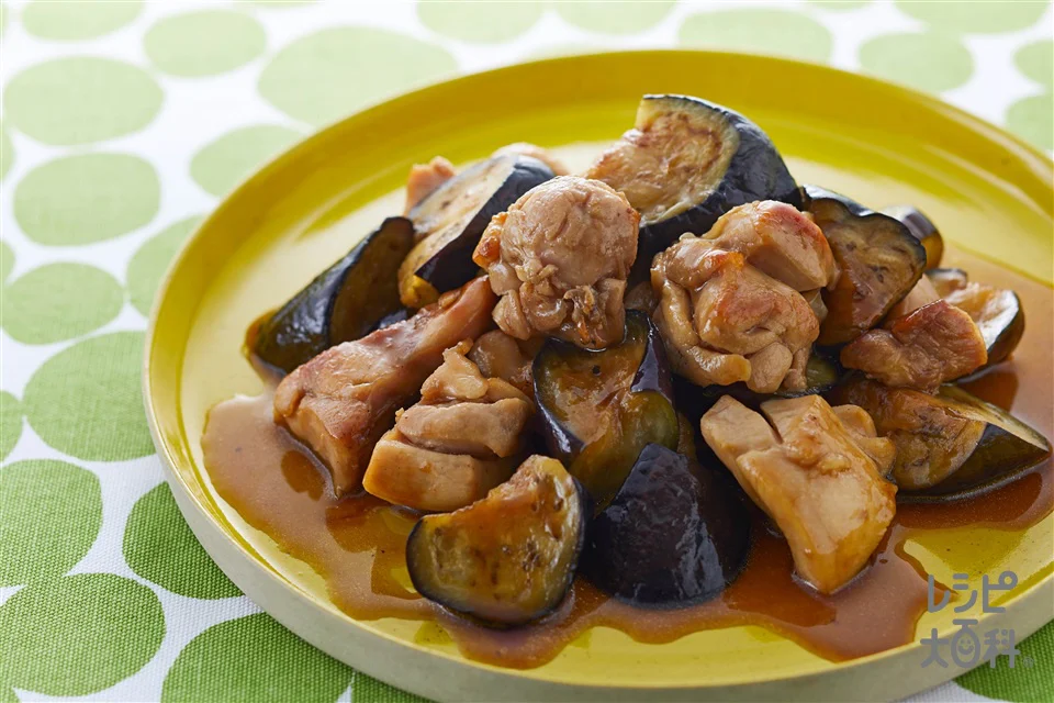 鶏肉となすのオイスー炒め