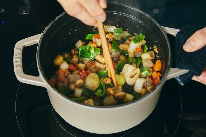 大豆と五目野菜のゴマみそ炒めのつくり方_3_1
