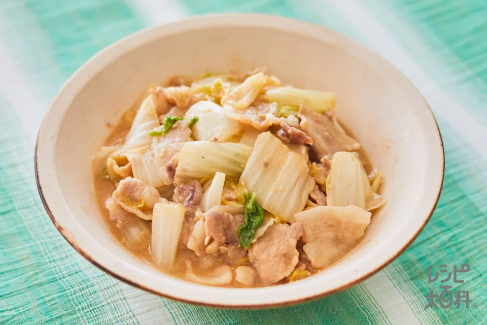 白菜と豚バラ肉の味噌炒め