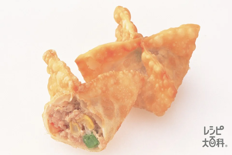 ミックスベジタブルとひき肉のカラッと揚げ
