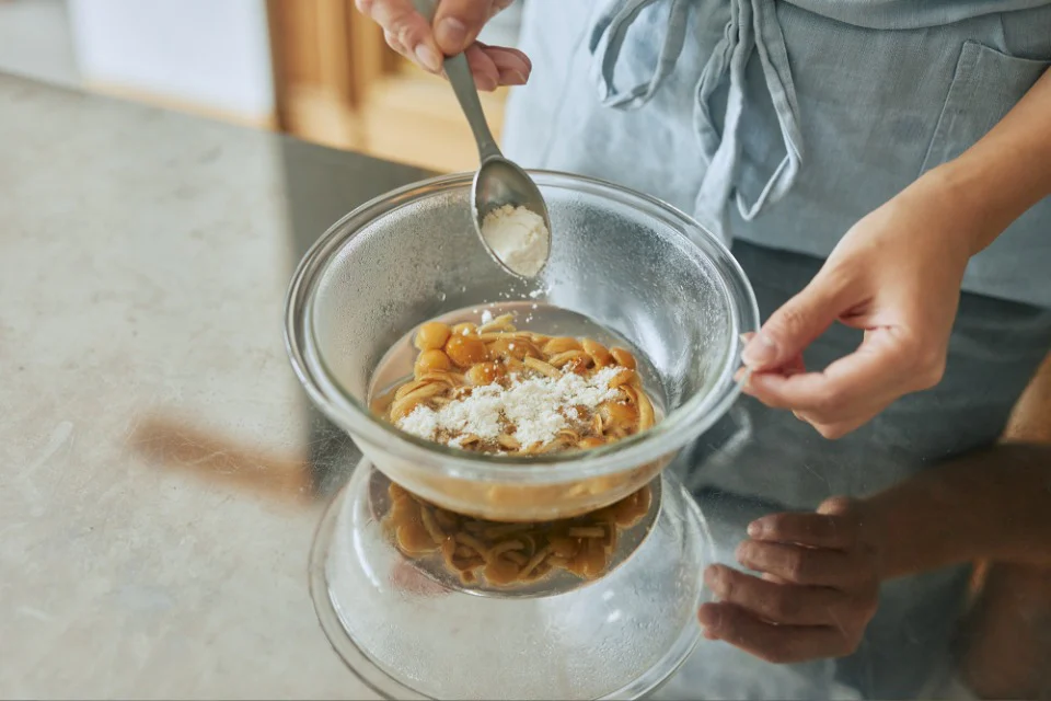 なめこおろし鶏白湯そうめんのつくり方_2_1