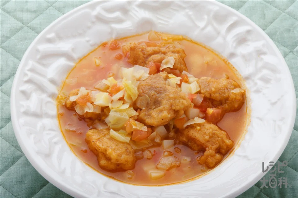 から揚げのトマト煮
