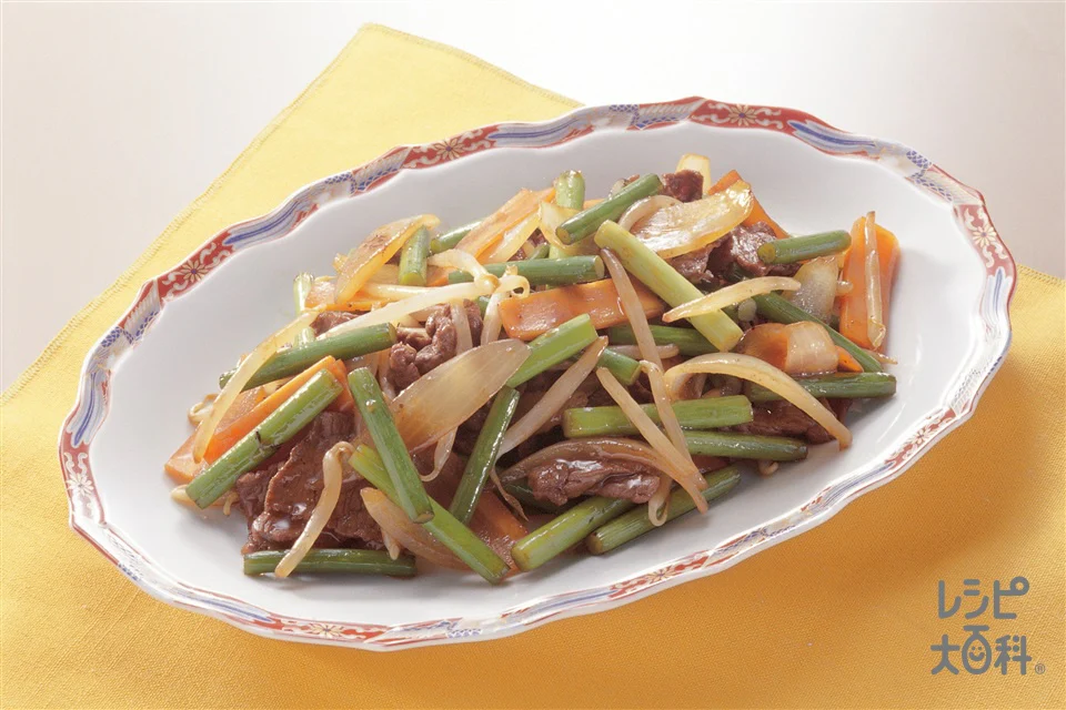 茎にんにくのオイスターソース炒め