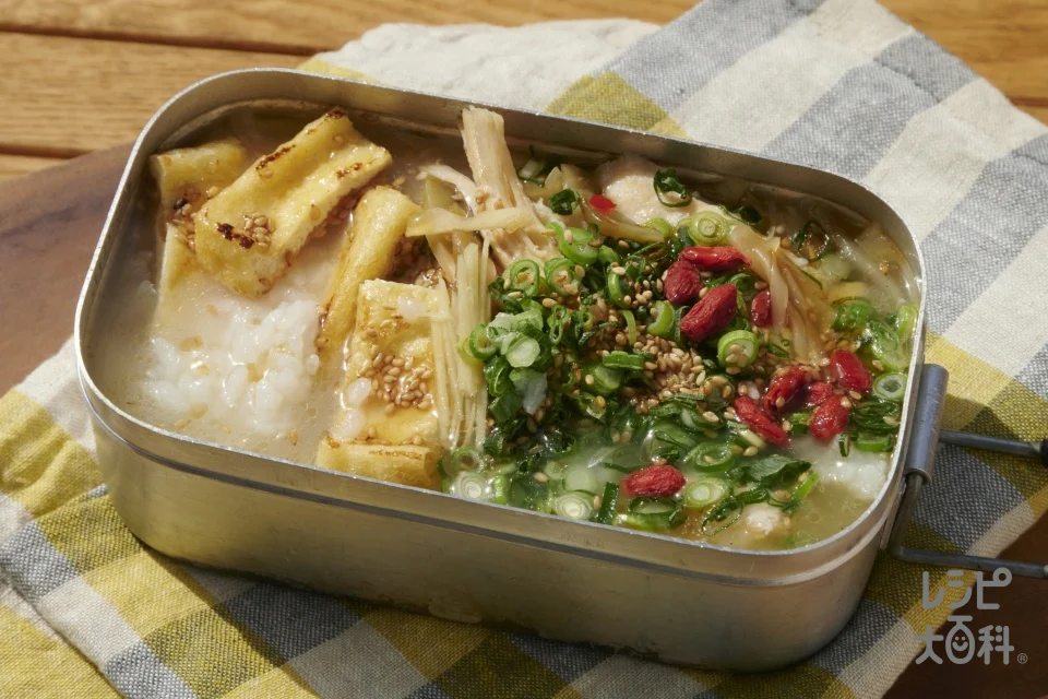 メスティンで作る!サラダチキンで本格中華粥