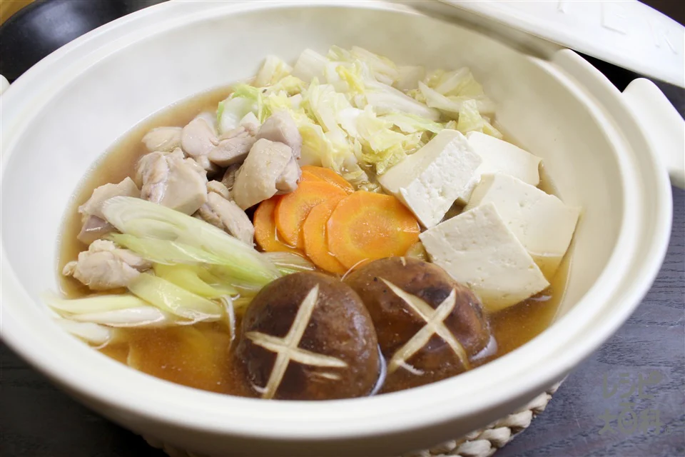 ２人で！かんたん鶏だし醤油鍋