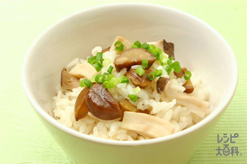 エリンギと甘栗の洋風炊き込みご飯