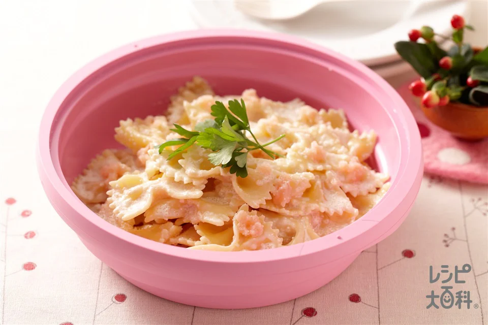 レンジでたらこクリームパスタ