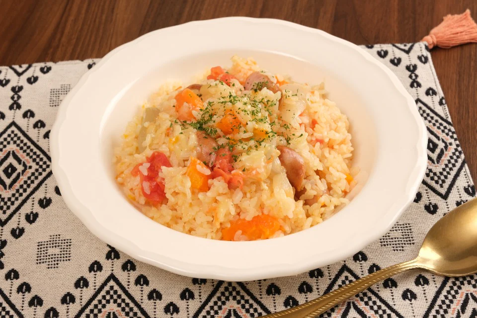 丸ごと野菜の炊き込みピラフ