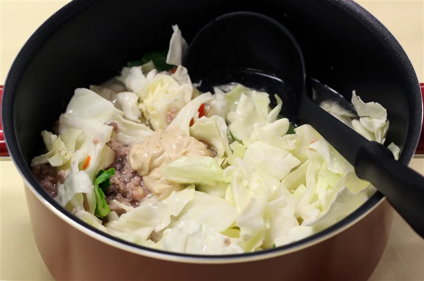 たっぷり野菜のネギごまスープのつくり方_2_1