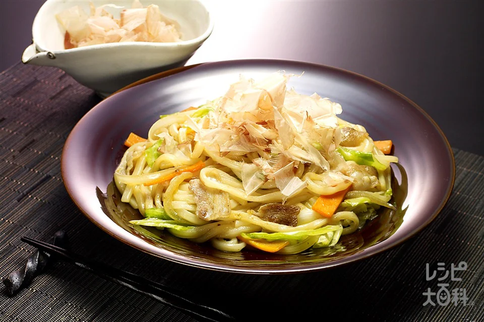ピリ辛焼きうどん