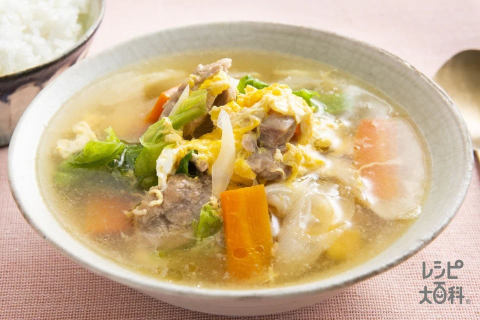 冬野菜の濃厚チキンスープ