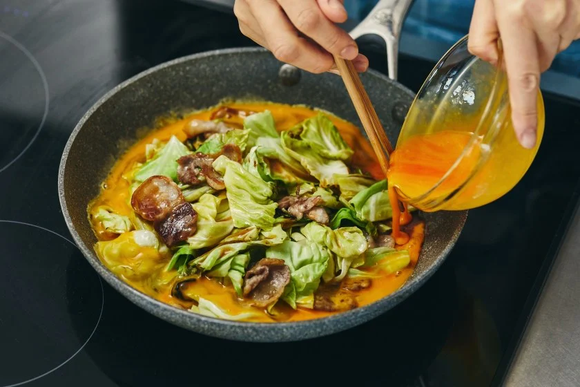 とろ卵豚キャベツ丼のつくり方_4_2