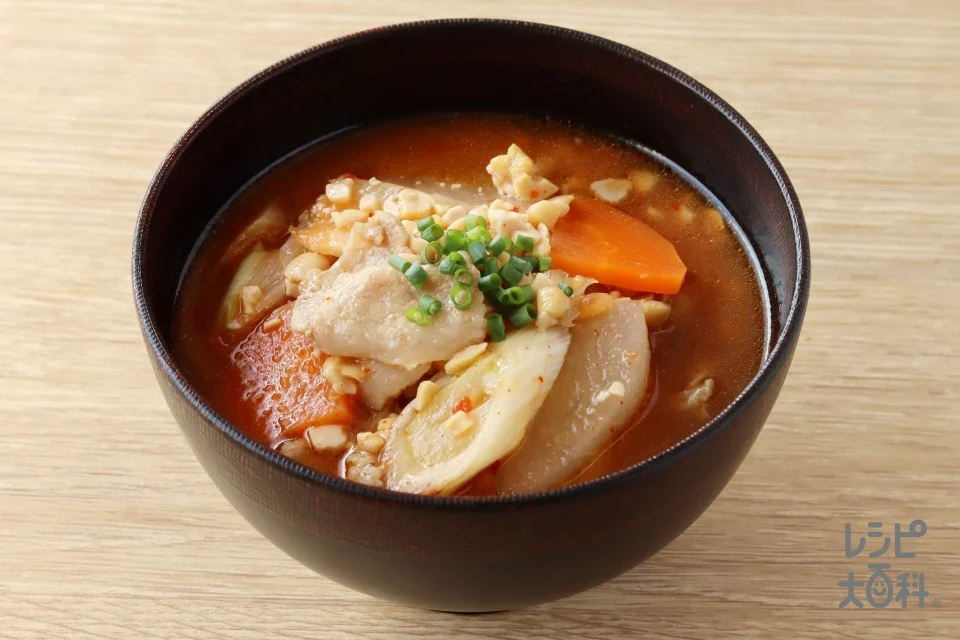 ピリ辛納豆豚汁
