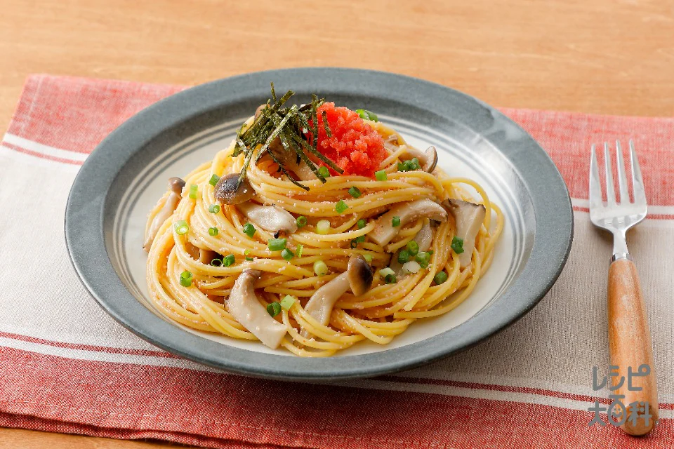 焼きあご明太きのこパスタ