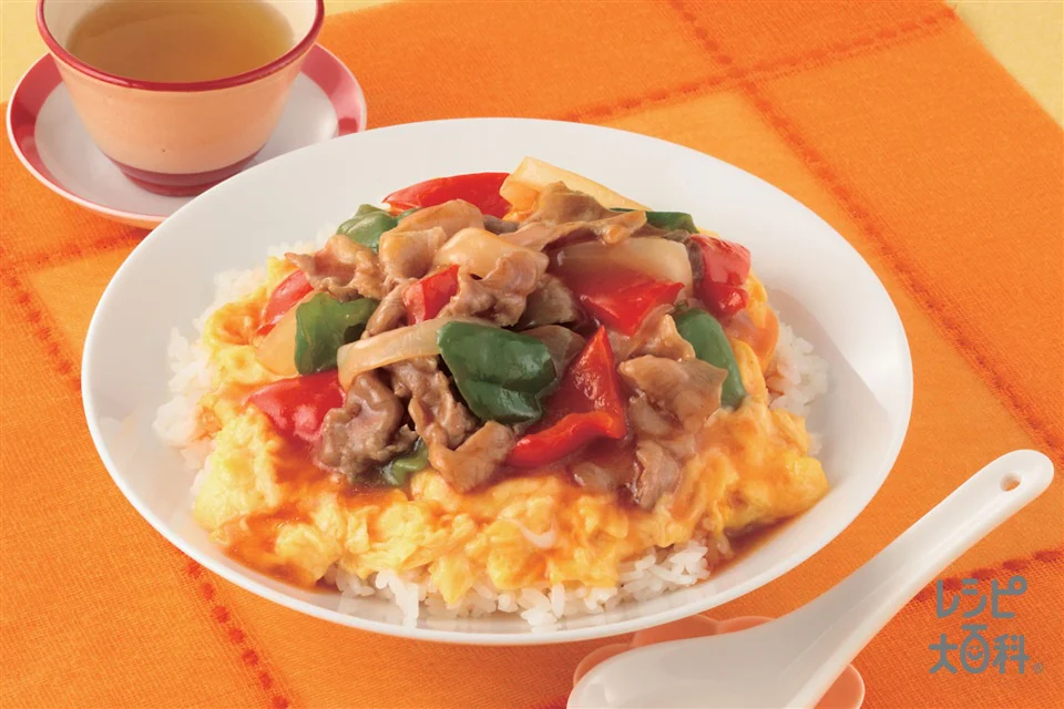 たっぷり野菜の天津飯