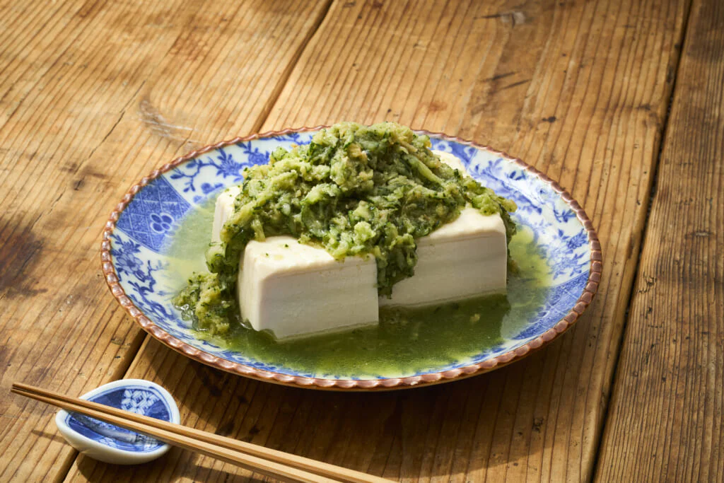 まだキュウリの翡翠（ヒスイ）豆腐
