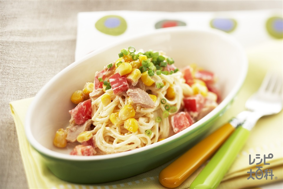 たっぷりトマトのツナコーンサラスパの作り方 | レシピ |【味の素パーク】