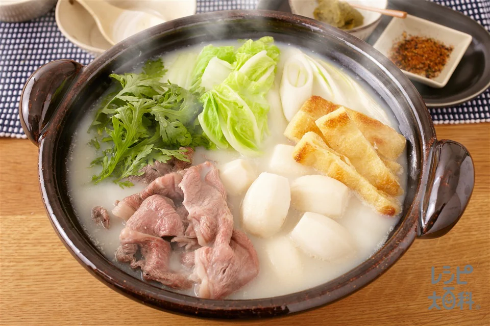 牛肉とえびいものまろやか豆乳鍋 