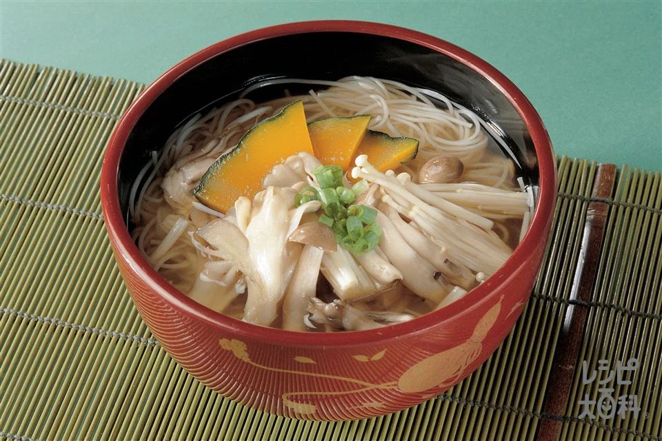 きのこたっぷりにゅうめん