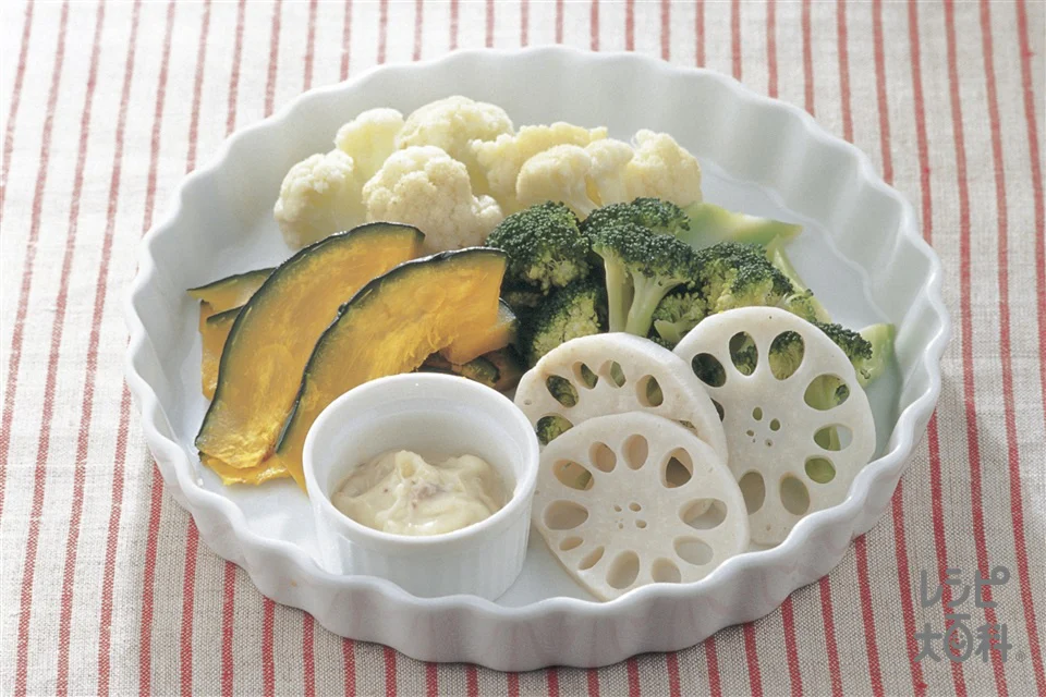 蒸し野菜のアンチョビソース