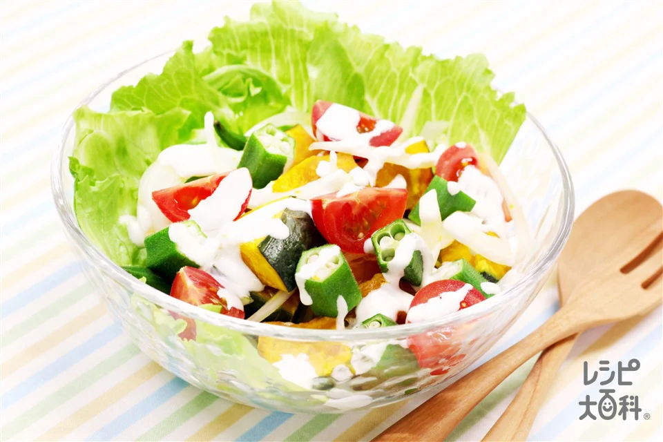 夏野菜たっぷり!ヨーグルトマヨサラダ