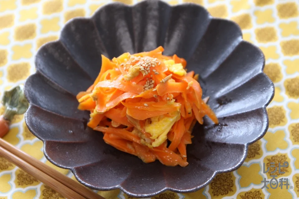 ピーラーにんじんのホットサラダ
