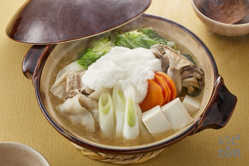 豚バラと白菜のとろろ鍋