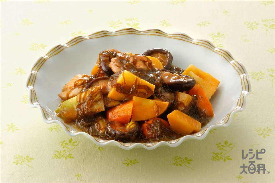 もずくと鶏肉のオイスターソース煮