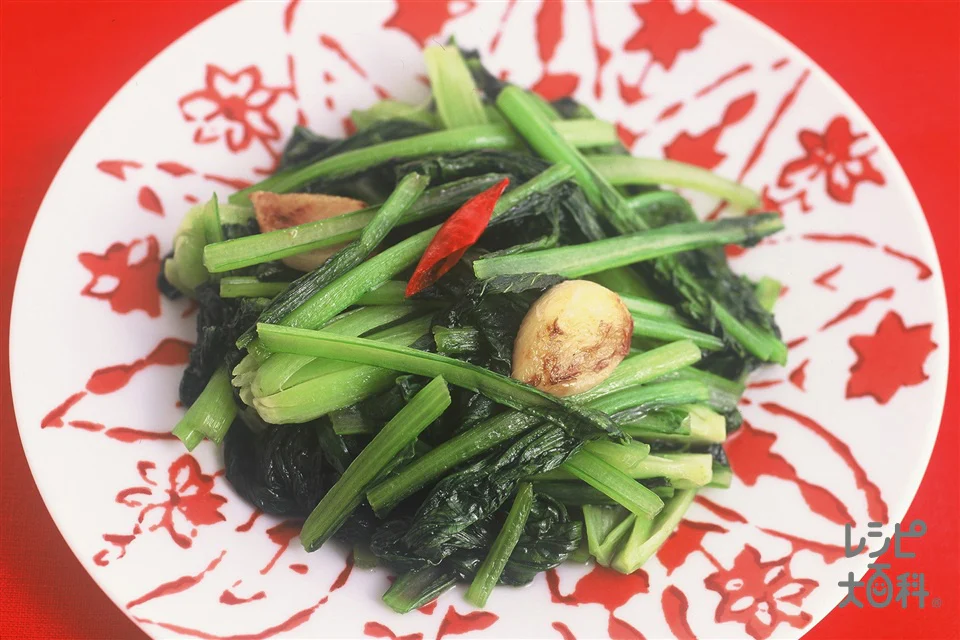 小松菜のにんにく炒め