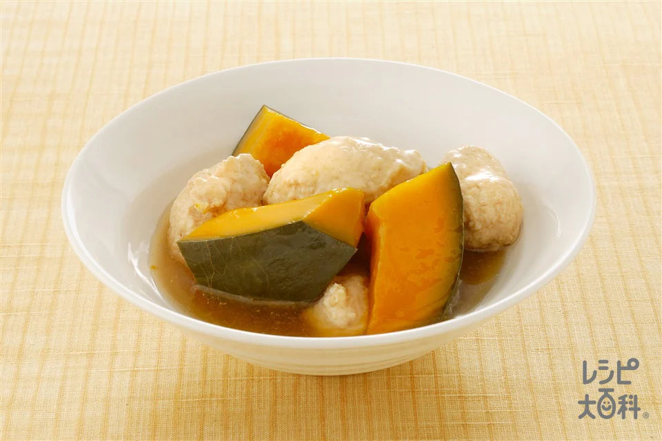 かぼちゃと鶏つくねのあっさり煮