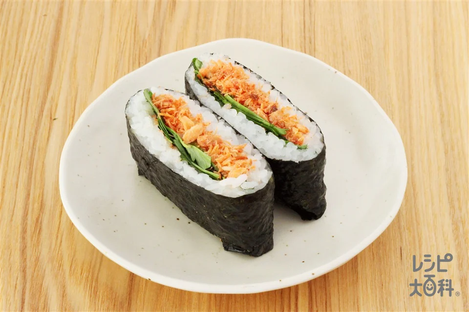 おにぎらず 鮭とみつば
