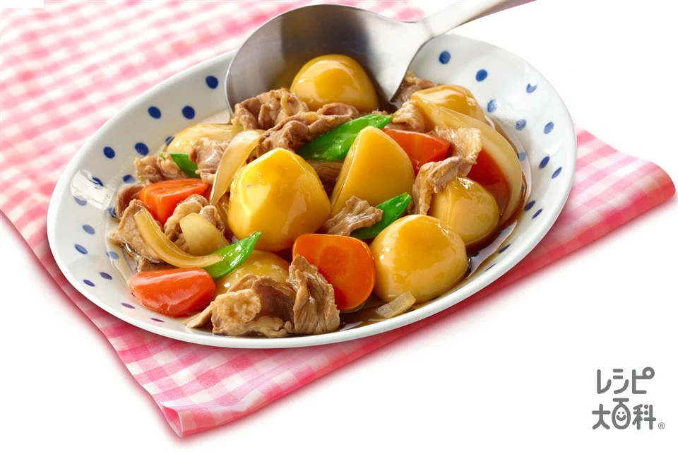 豚バラでつくる肉じゃが
