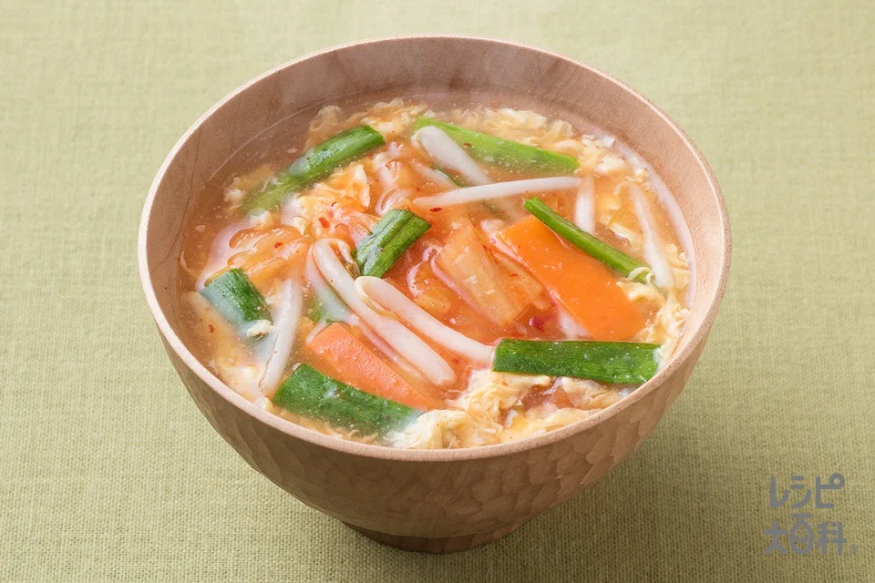 野菜しっかりチゲ風みそ汁