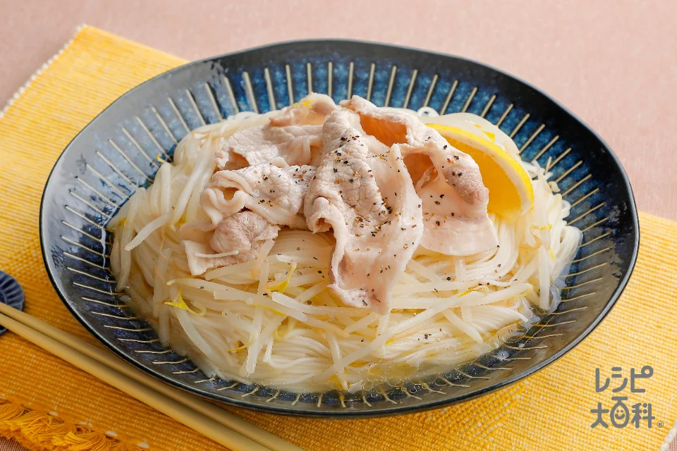 さっぱり鶏だし豚しゃぶそうめん