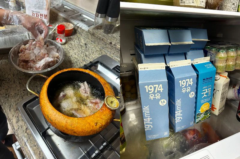 専門市場で、魚や鶏をまるごと買い!