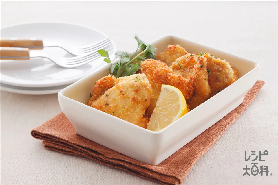 鶏むね肉のパン粉焼き